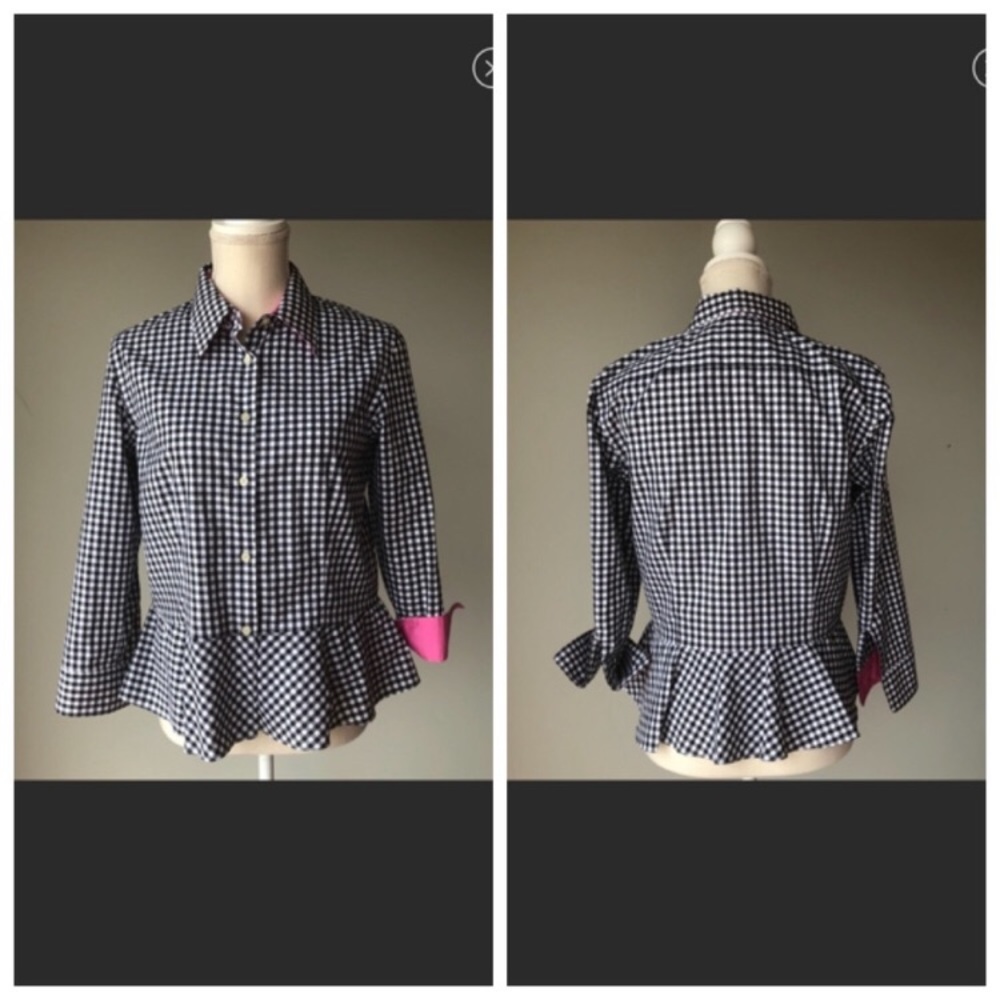 Ralph Lauren Peplum Button Down Top